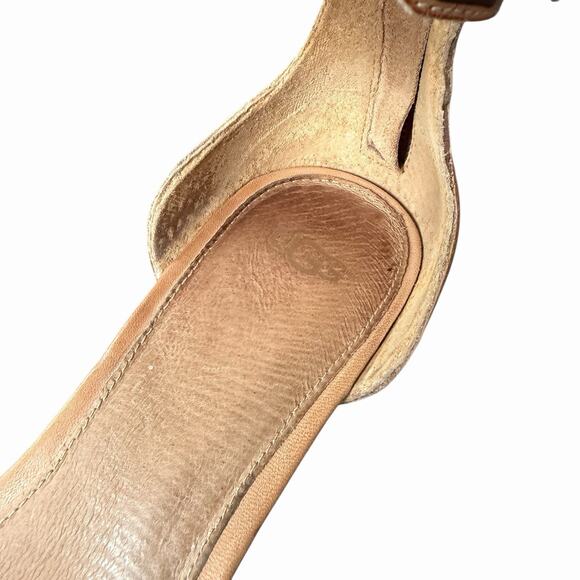 UGG 10 Char Ankle Strap Wedge Sandals Brown Leather Open Toe Comfort - Picture 3 of 10